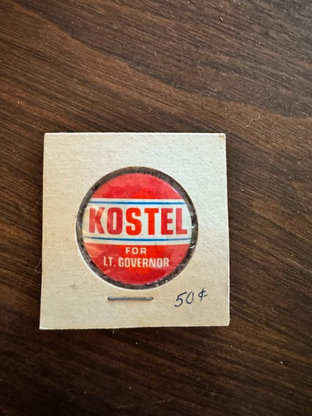 Vintage Kostel For Lt Governor Virginia George Kostel 1970s Button Pin